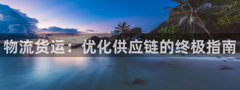 28圈注册送：物流货运：优化供应链的