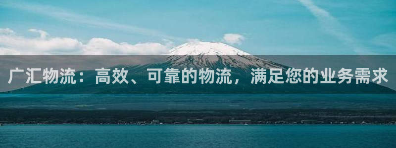 28圈开奖预测：广汇物流：高效、可靠