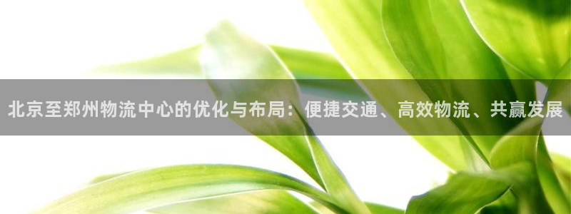 28圈正规吗：北京至郑州物流中心的优