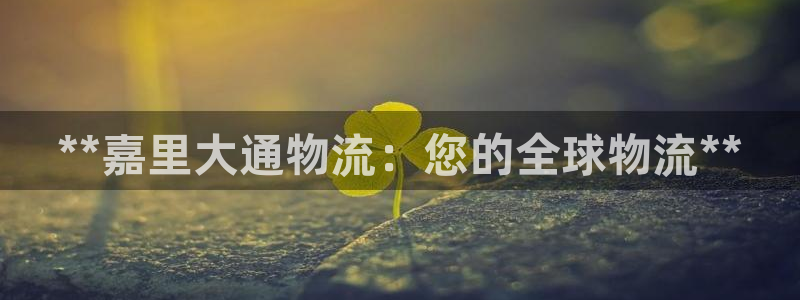 28圈起来的符号：**嘉里大通物流：